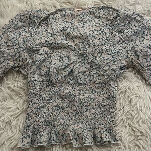 Floral square neck line shirt